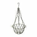 Balcony Beyond Wrought Iron Hanging Chain Planter - Black - 24 inches BA3745331